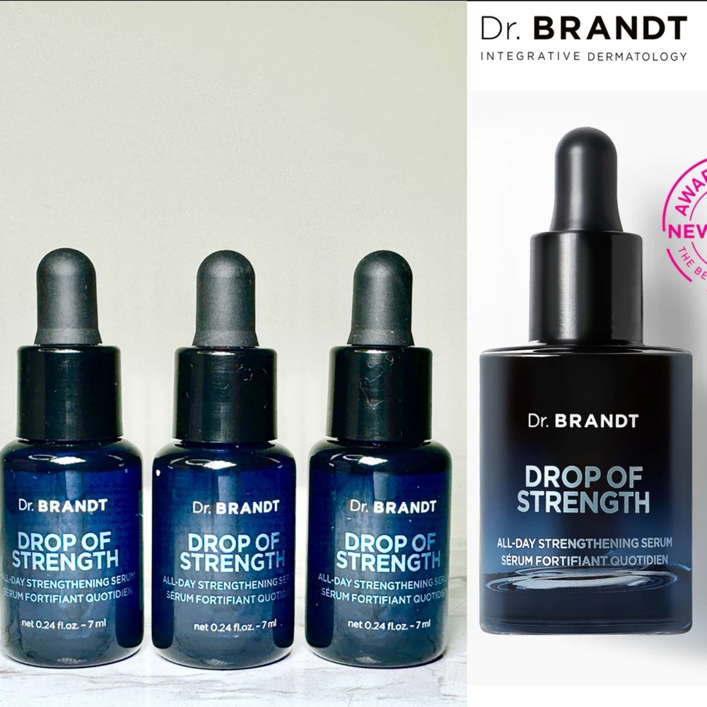 Dr. Brandt set 3 mini sz DROP OF STRENGTH Serum 7ml each NIB